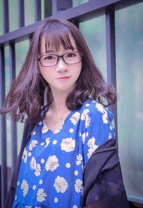 Woman girl portrait glasses