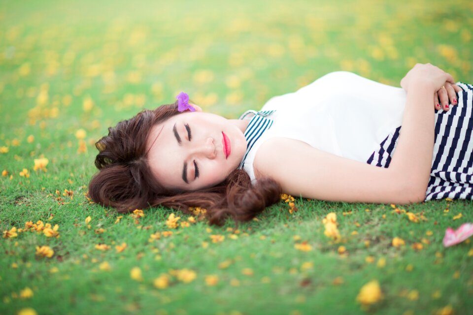 Woman girl sleeping