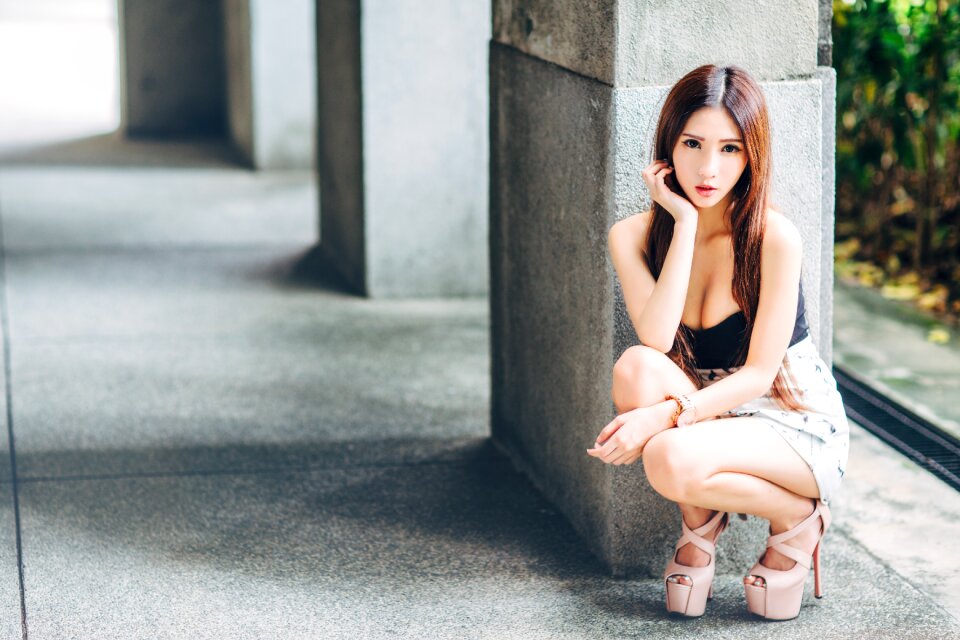 Woman girl portrait