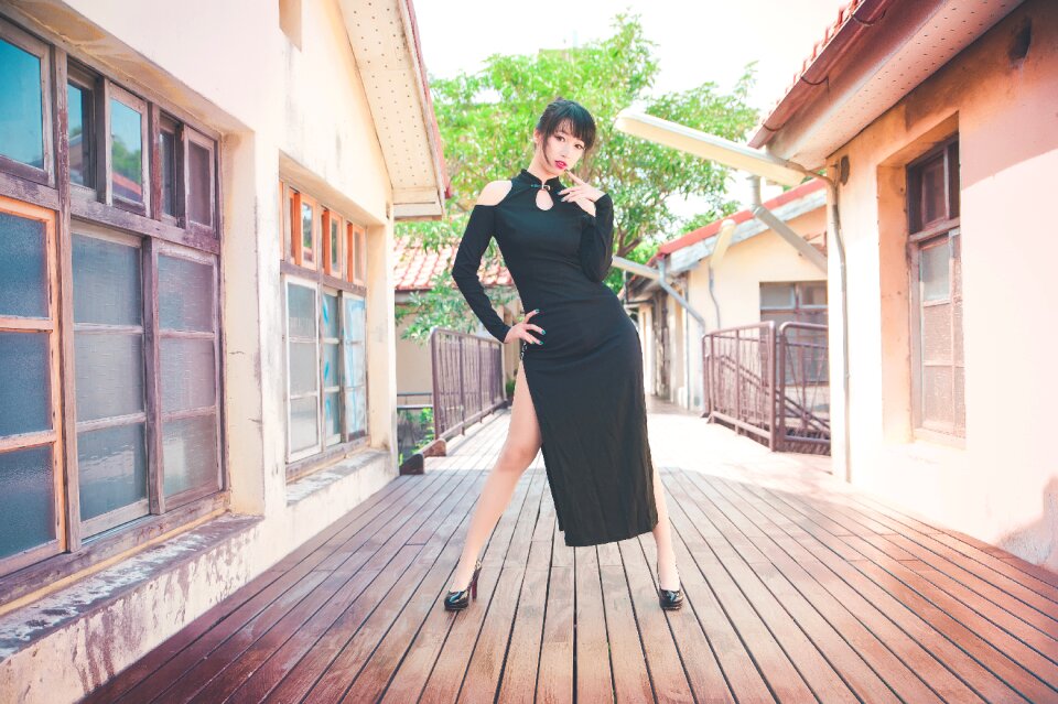 Woman girl cheongsam