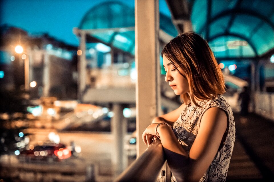 Woman girl portrait