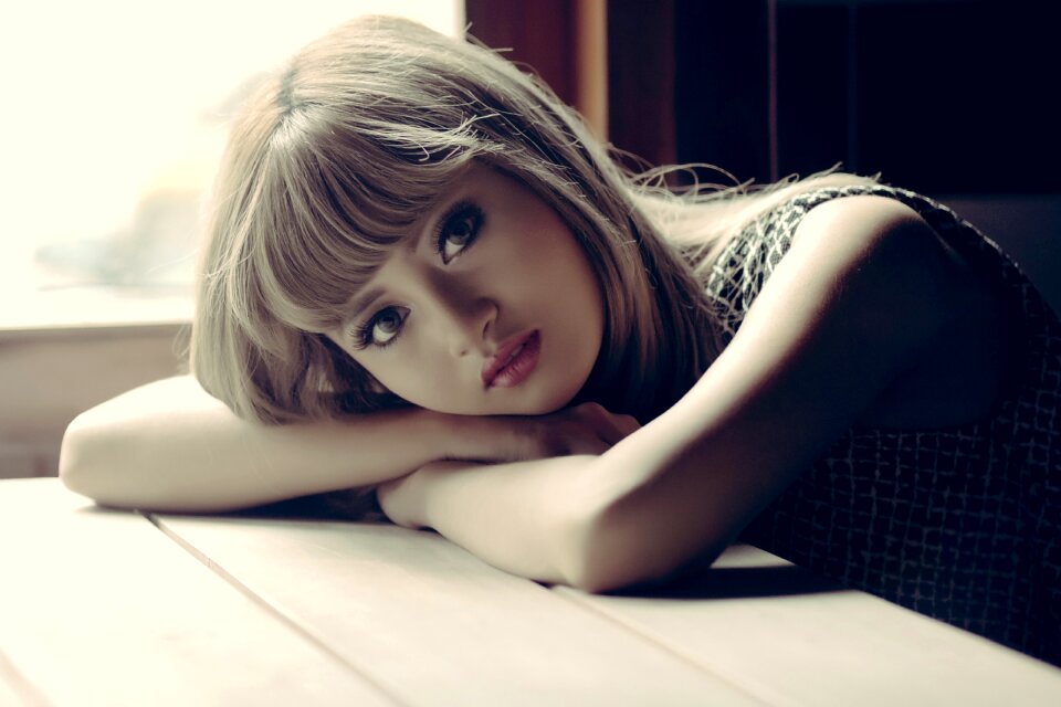 Woman girl portrait