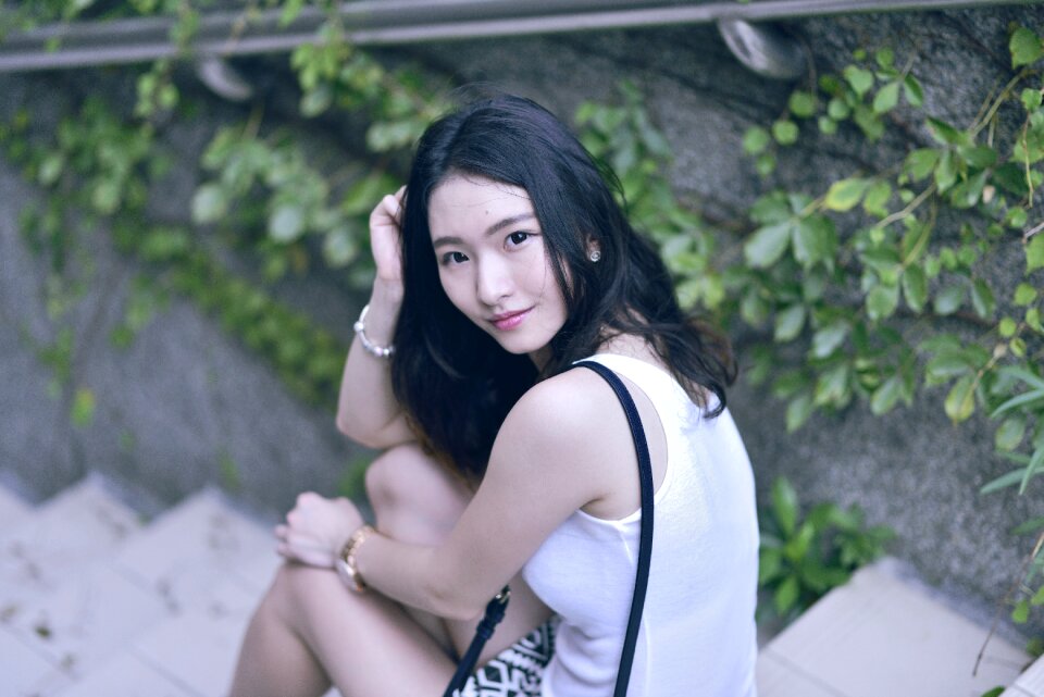 Woman girl portrait