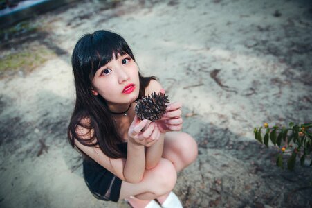 Woman girl portrait