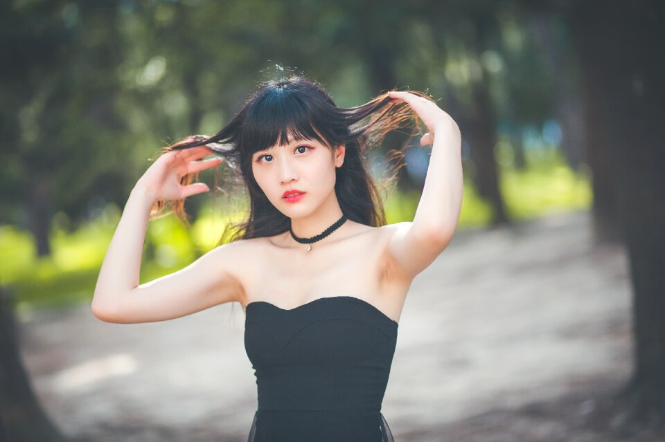 Woman girl portrait