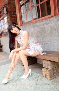 Woman girl cheongsam