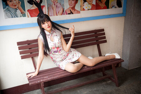 Woman girl cheongsam