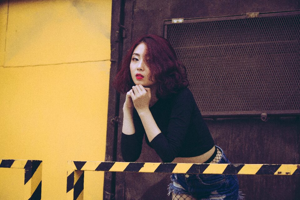 Woman girl portrait
