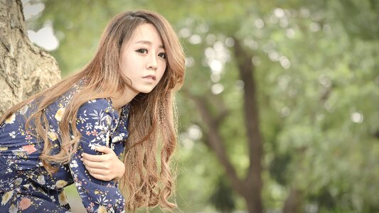 Woman girl portrait