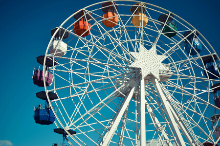 Amusement park ferris wheel photo