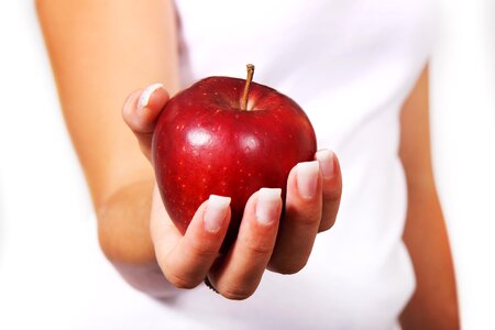 Apple fruit hand