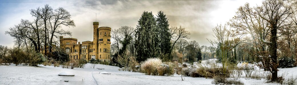 Babelsberg palace snow winter