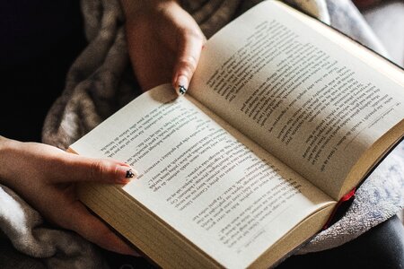 Book hands photo