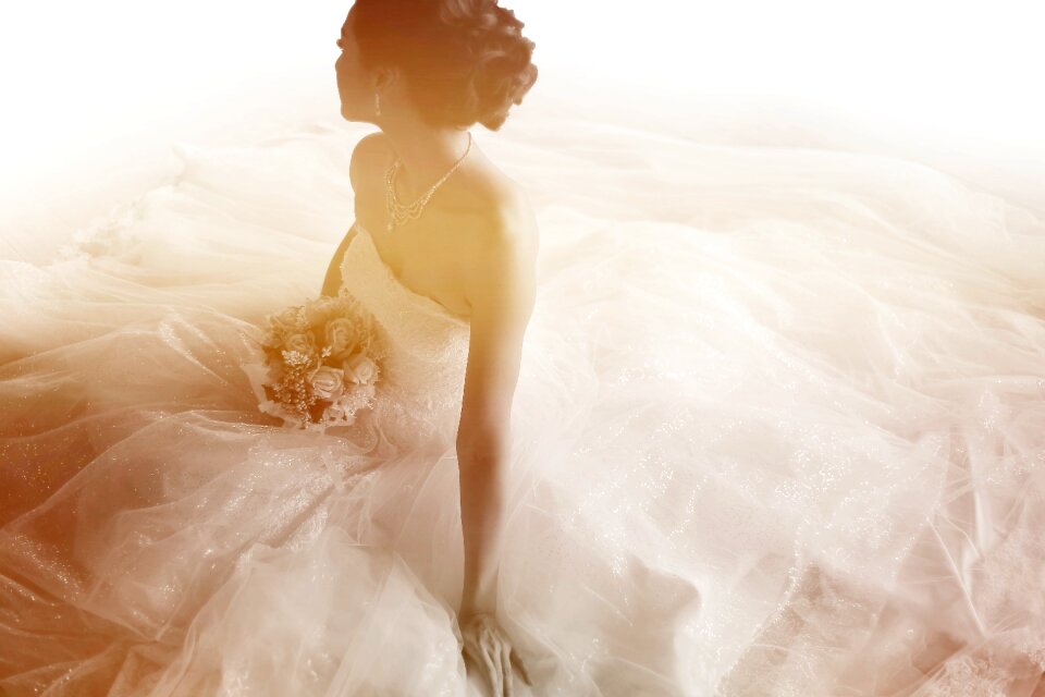Bride woman wedding dress