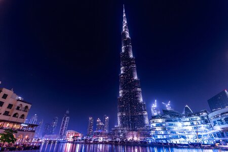 Burj khalifa night dubai photo