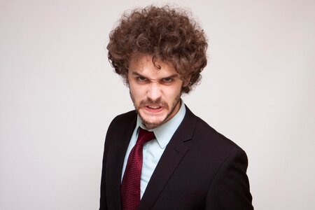 Business man angry