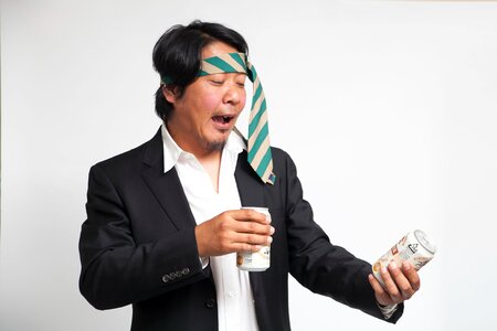 Business man drunk