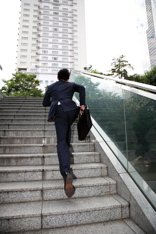 Business man hurry