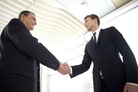 Business men handshake
