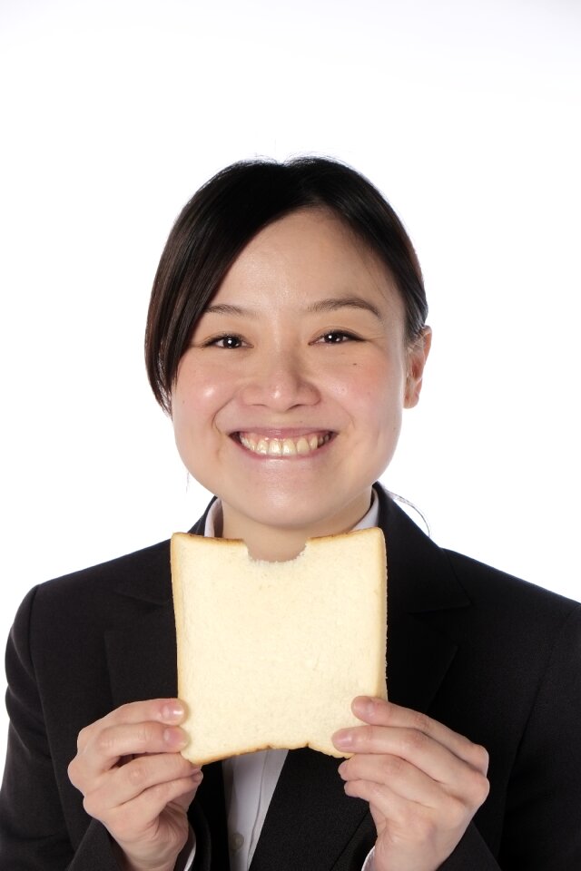Business woman plain bread