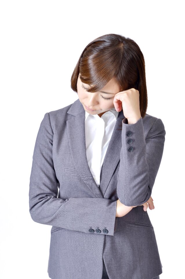 Business woman worried