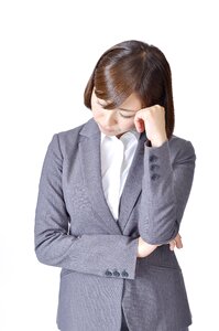 Business woman worried