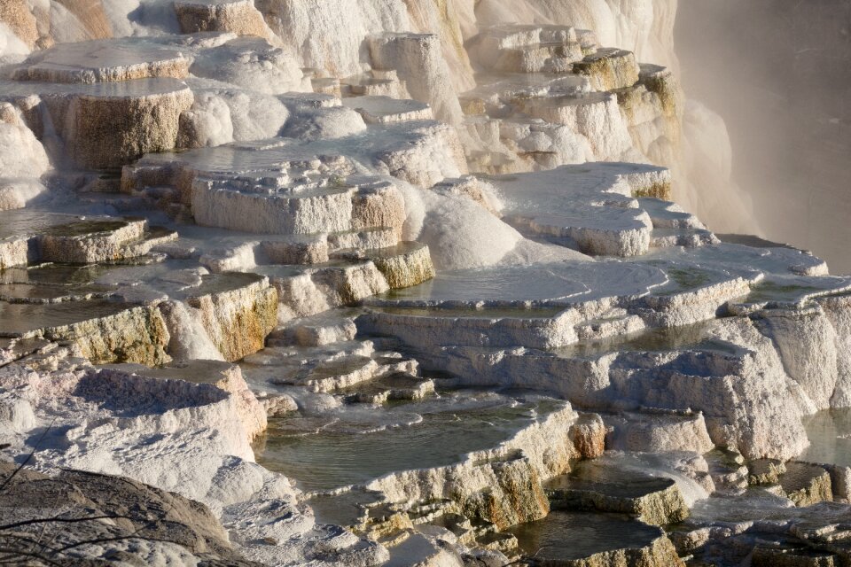 Canary spring travertine formations