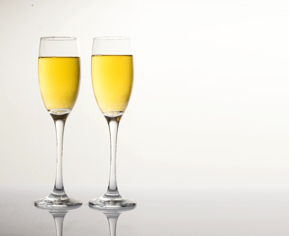 Champagne glasses drink