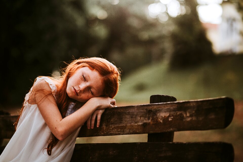 Child girl sleeping