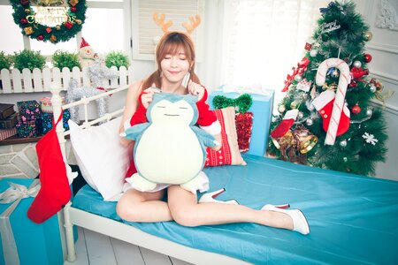 Christmas woman girl