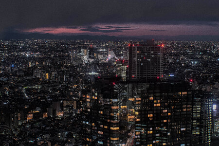 Cityscape night tokyo