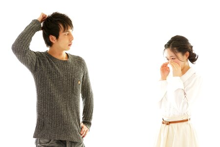 Couple angry cry