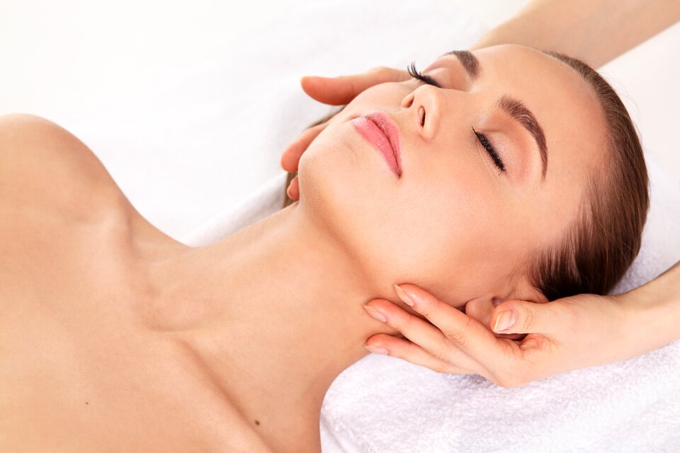 Day spa face massage