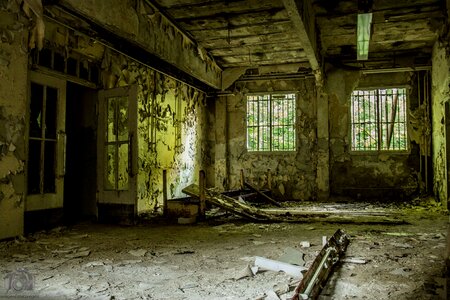 Dilapidated building abandoned