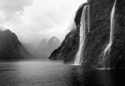 Doubtful sound waterfall photo