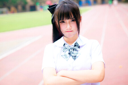 Female student angry