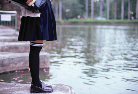 Female student legs