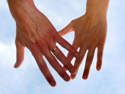Hands couple wedding ring