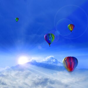 Hot air balloon sunshine