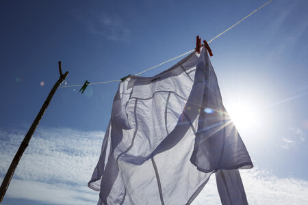 Hung laundry sunshine