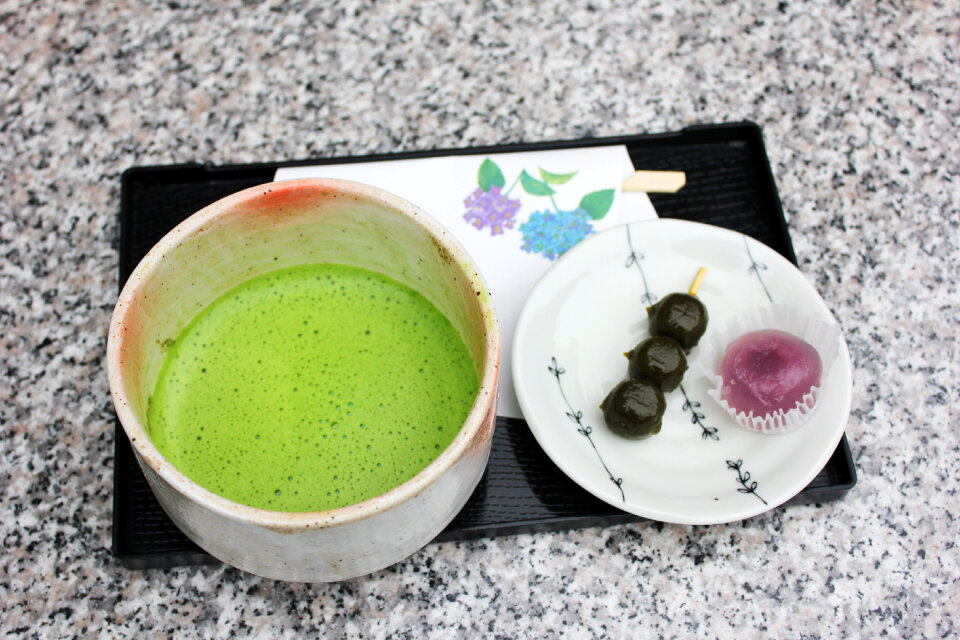 Japanese tea wagashi