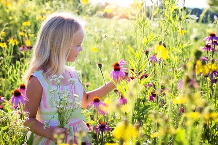 Little girl grass flower