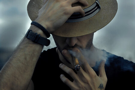 Man portrait smoking