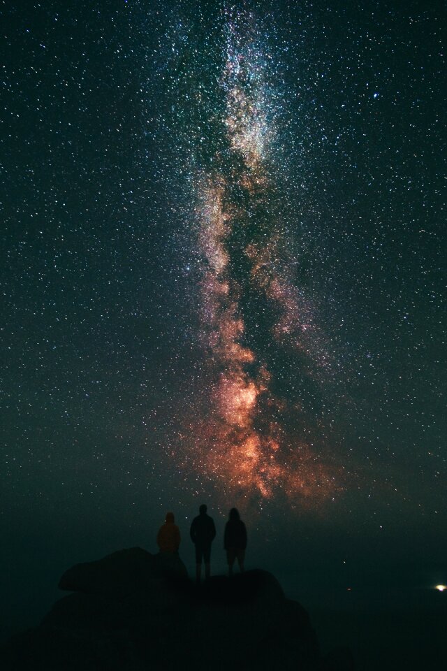 Milky way three people