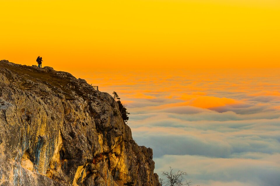 Mountain sunrise clouds