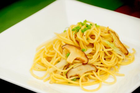 Mushroom spaghetti food