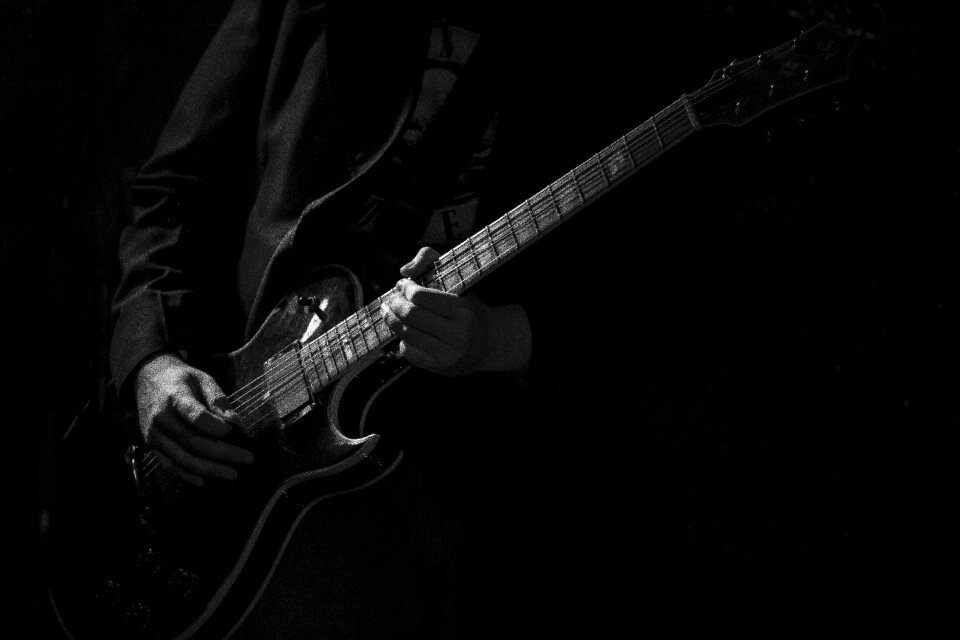 Musician playing guitar