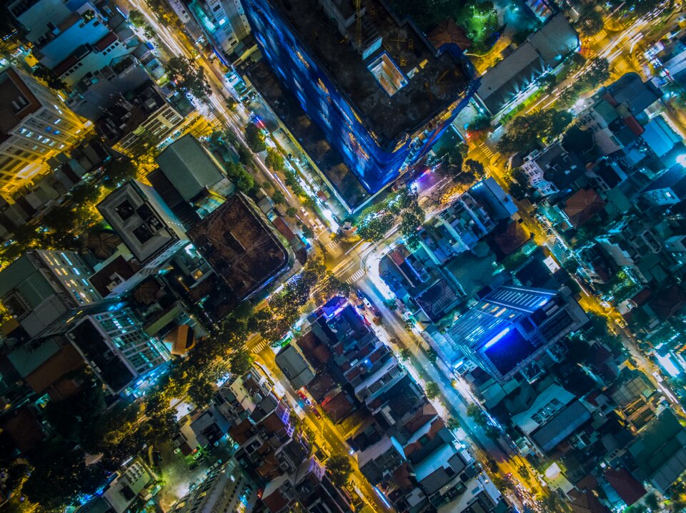 Night cityscape ho chi minh