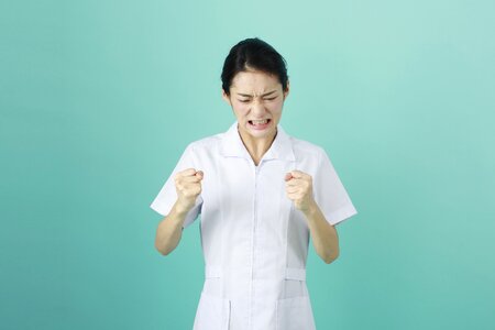 Nurse woman stress photo