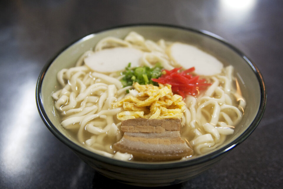 Okinawa soba noodle soup
